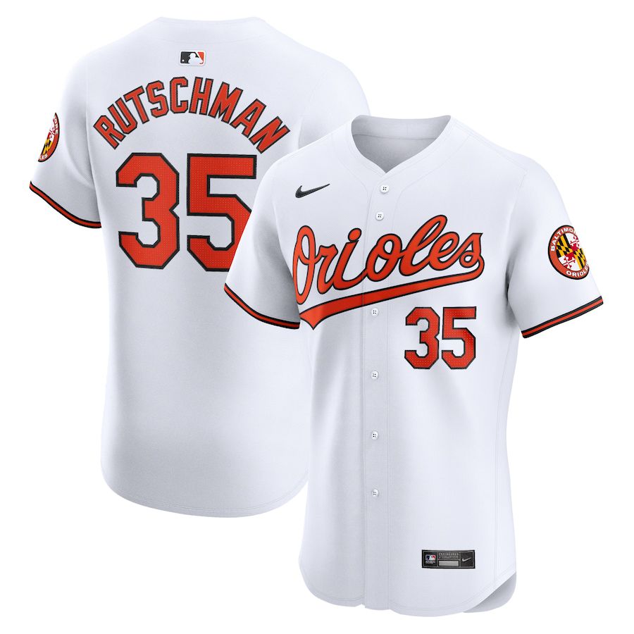 Men Baltimore Orioles #35 Adley Rutschman Nike White Home Elite MLB Jersey->baltimore orioles->MLB Jersey